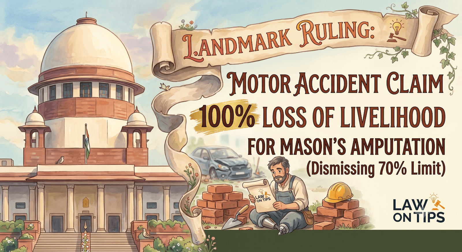 Motor Accident Claim | A Mason's Amputated Leg Is A 100% Loss Of Livelihood, Not 70%: Supreme Court